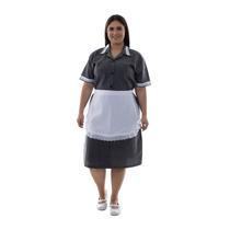 Plus Size - Kit com 2 Vestidos em Tecido Algodão Com Avental para Copeira, Arrumadeira, Doméstica Plus Size - Kit com 2 Vestidos em Tecido Algodão Com Avental para Copeira, Arrumadeira, Doméstica