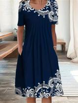 Plus size moda elegante vestido feminino solto vestido casual feminino novo temperamento