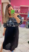 Plus SIZE saia viscolinho com elastano