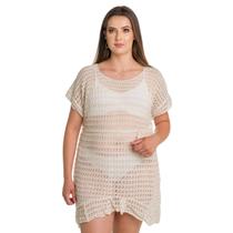 Plus Size Saída de Praia Roupas Femininas - Outlet Trico