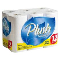 Plush Papel Higiênico Folha Dupla com 12 rolos 20 metros cada