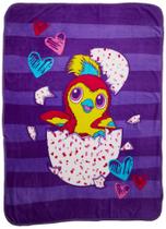 Plush Throw Hatchimals para crianças e meninas 116 x 152 cm rosa roxo Plush Throw Hatchimals para crianças e meninas 116 x 152 cm rosa roxo