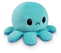 Plushie Reversível Polvo TeeTurtle - Azul Claro Feliz e Azul Claro Triste