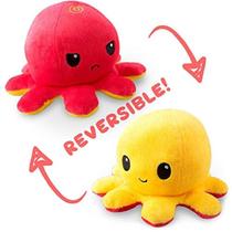Plushie TeeTurtle - Polvo Reversível Original Vermelho e Amarelo