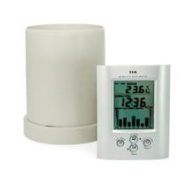 Pluviometro Digital Para Registro de Chuva Com Termperatura Interna Externa com Alarme Registro de 0 a 300mm de Chuva por hora TFA Alemão Incoterm