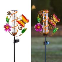 Pluviômetro Solar Borboleta para Área Externa vewolight, Tubo de 7"
