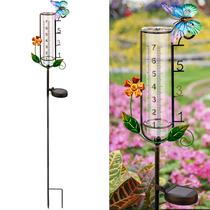 Pluviómetro Solar HDUAN IDT 114 cm com Borboleta e Luz LED Pluviómetro Solar HDUAN IDT 114 cm com Borboleta e Luz LED
