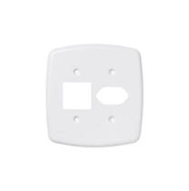 Pluzie placa 4x4 2s tomada branca Pluzie placa 4x4 2s tomada branca