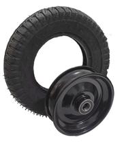 Pneu 375-8 4 Lonas + Roda P/ Carretinhas Reboques Carrinhos