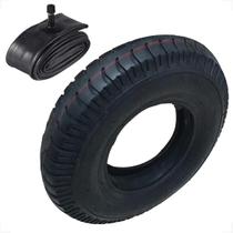 Pneu 6 Lonas Aro 8 Tração Manual 4008 Reforçado Câmara Ar