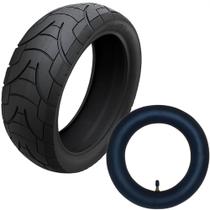 Pneu 80/55-6.5 + Câmara De Ar Bico Reto P/ Patinete Elétrico Hoverboard