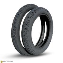 Pneu Biz 125 / Traseiro e Dianteiro 80-100-14 + 60-100-17 - BLACK TYRES