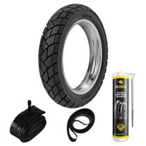 Pneu Bros 150 Xre 190 Xtz 150 Crosser 110/90-17 60p R34 Rinaldi + Camara + Cinta + Selante