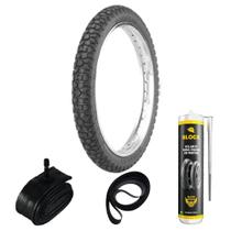 Pneu Bros 150 Xtz 150 Xre 190 Cb 400 90/90-19 52r Wh21 Rinaldi + Camara + Cinta + Selante
