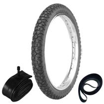 Pneu Bros 150 Xtz 150 Xre 190 Cb 400 90/90-19 52r Wh21 Rinaldi + Camara + Cinta