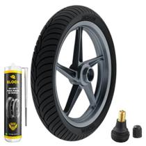 Pneu Burgman 125 Smart 125 Joy 125 Scooter 130/60-13 Hb37 60p Rinaldi + Bico Tr412 + Selante