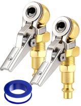 Pneu Chuck LUMITECO (2 Unidades) - NPT 1/4" com Clipe para Inflador Pneu Chuck LUMITECO (2 Unidades) - NPT 1/4" com Clipe para Inflador