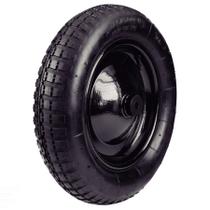 Pneu com Câmara 3.25/8" e Roda Metálica Tramontina para Carrinho de Mão com Bucha Plástica