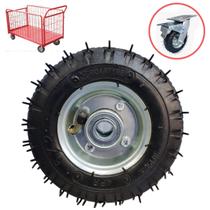 Pneu Completo 6x2 Carrinho De Mão Plataforma 4pr Pneumático