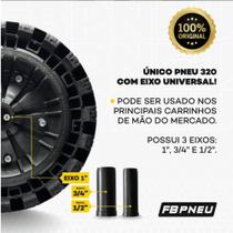 Pneu Completo Carrinho De Mão Flex Border 350 Não Fura Eixo Universal Pneu Completo Carrinho De Mão Flex Border 350 Não Fura Eixo Universal