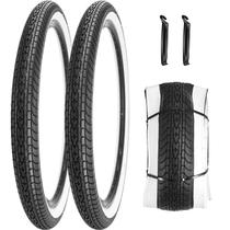 Pneu de bicicleta SIMEIQI, parede dobrável em preto e branco de 26 x 2,35 polegadas