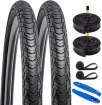 Pneu de Ciclismo YunSCM 700x38C Kit com 2 Unidades, Câmaras e Alavancas Pneu de Ciclismo YunSCM 700x38C Kit com 2 Unidades, Câmaras e Alavancas