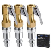 Pneu de fluxo fechado Air Chuck WNCGC Heavy Duty Closed Flow Chuck, pacote com 3