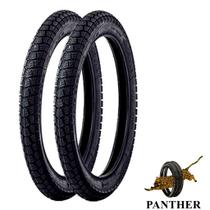 Pneu Dianteiro e Traseiro Panther Biz100 Biz110 Biz125 Pop100 Pop110 Shineray Jet Trekker - Par Pneu Dianteiro e Traseiro Panther Biz100 Biz110 Biz125 Pop100 Pop110 Shineray Jet Trekker - Par