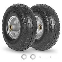 Pneu e roda GICOOL 10" maciço sem ar para eixo de 5/8" Pneu e roda GICOOL 10" maciço sem ar para eixo de 5/8"
