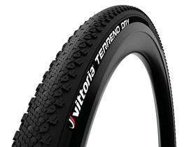 Pneu Gravel Vittoria Terreno Dry 40-622 Bege c/ Preto TLR