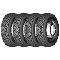 Pneu Ladspider Longtraxx DR880 275/80 R22.5 Aro 22.5 149/146M 18PR Borrachudo Kit4