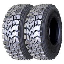 Pneu Longmarch D353 295/80R22.5 Aro 22.5 152/149L Misto Borrachudo Kit2