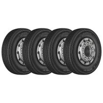 Pneu MRF 275/80 R22.5 Aro 22.5 Steel Muscle S1F4 149/146M Liso Kit4 - MRF TYRES