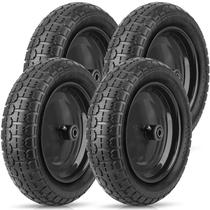 Pneu para carrinho de mão TICONN 16" sem ar 4.80/4.00-8, kit com 4 unidades