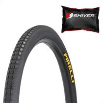 Pneu Pirelli Primor 26 x 1.1 / 2x2 Barra Forte motorizada montadinha Bike + Camara de ar Shiver