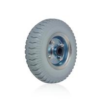Pneu Pu Sem Camara Eixo 3/4 Rolamento Rolete Cinza Pneu Pu Sem Camara Eixo 3/4 Rolamento Rolete Cinza