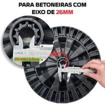 Pneu Roda Maciça Universal para Betoneira - Eixos 43mm e 26mm - Compatível Com Várias Marcas