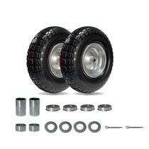 Pneu sólido de PU 4.00-6 13" sem furo - Kit com 2 unidades