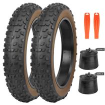 Pneus de bicicleta MAKELEN 20x4" All-Terrain Knobby Tread, pacote com 2