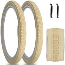 Pneus de bicicleta SIMEIQI Beach Cruiser 26x2.125 Cream Wall, pacote com 2 Pneus de bicicleta SIMEIQI Beach Cruiser 26x2.125 Cream Wall, pacote com 2