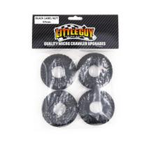 Pneus de carro RC Little Guy Racing Parts Black Label M/T 57mm Pneus de carro RC Little Guy Racing Parts Black Label M/T 57mm