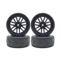Pneus E Rodas De Corrida RC Em Escala 1/10 Com Cubo Hexagonal De 12mm Para Tamiya TT01 TT02 XV01