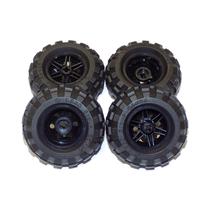Pneus e Rodas LEGO Pretos - Pacote com Pneus Grandes