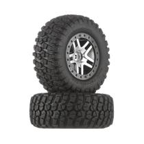 Pneus Traxxas B.F. Goodrich Mud Terrain T/A KM2 com rodas Chrome Slash Pneus Traxxas B.F. Goodrich Mud Terrain T/A KM2 com rodas Chrome Slash