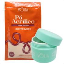 Pó acrílico para Unhas Volia Cover nude Kit Sachê e Pote