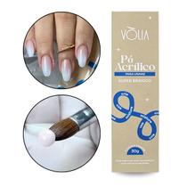 Pó Acrílico Super Branco Clássico Alongamento Unhas Decoração Nail Art 30g Vòlia