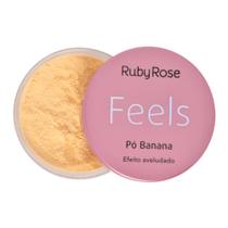 Pó Banana Ruby Rose Linha Feels Efeito Aveludado Fixador