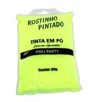Pó colorido para festas, Holy Party Amarelo 100 gr - Rostinho Pintado
