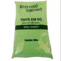 Pó colorido para festas, Holy Party cor Verde 100 gramas - Rostinho Pintado