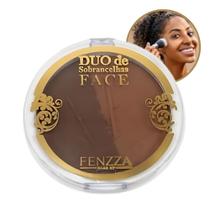 Pó Compacto Correção de Sobrancelha 2 Cores Duo Mosaico Preenchimento Make Up 10g Fenzza